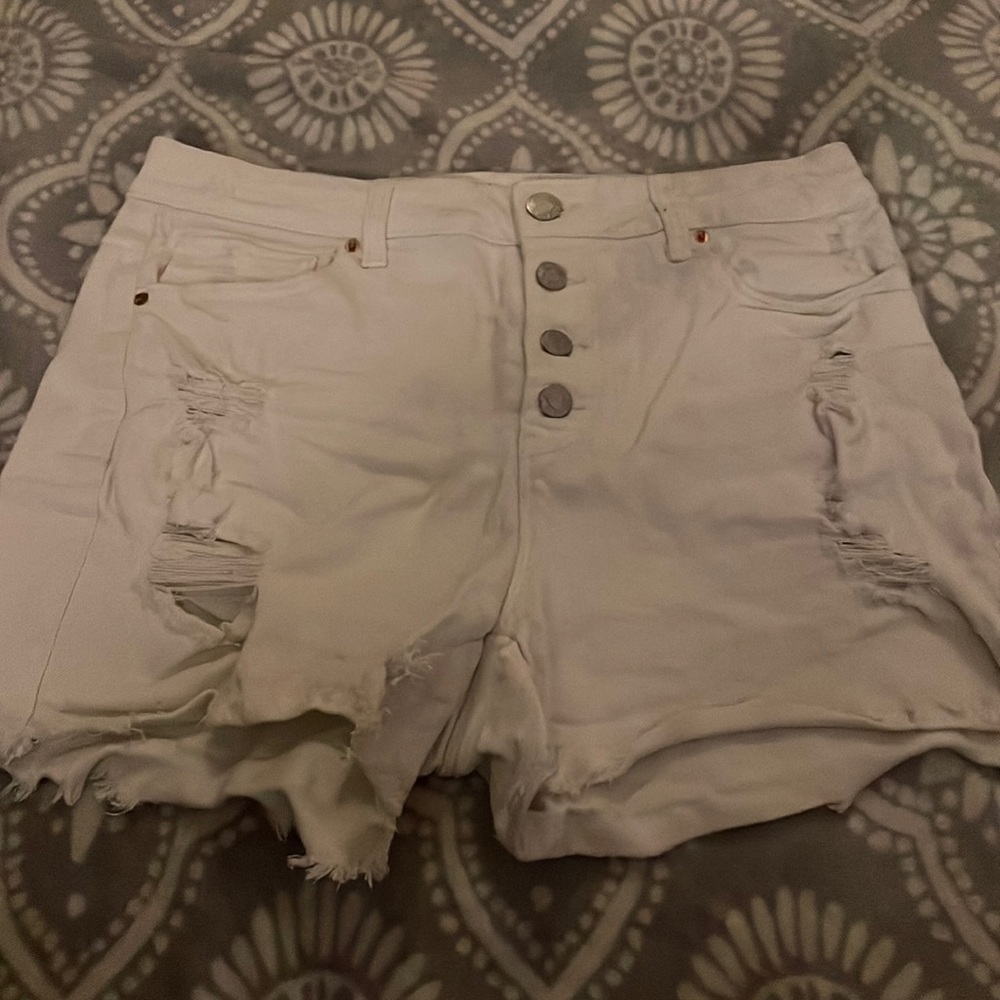 High rise jean shorts